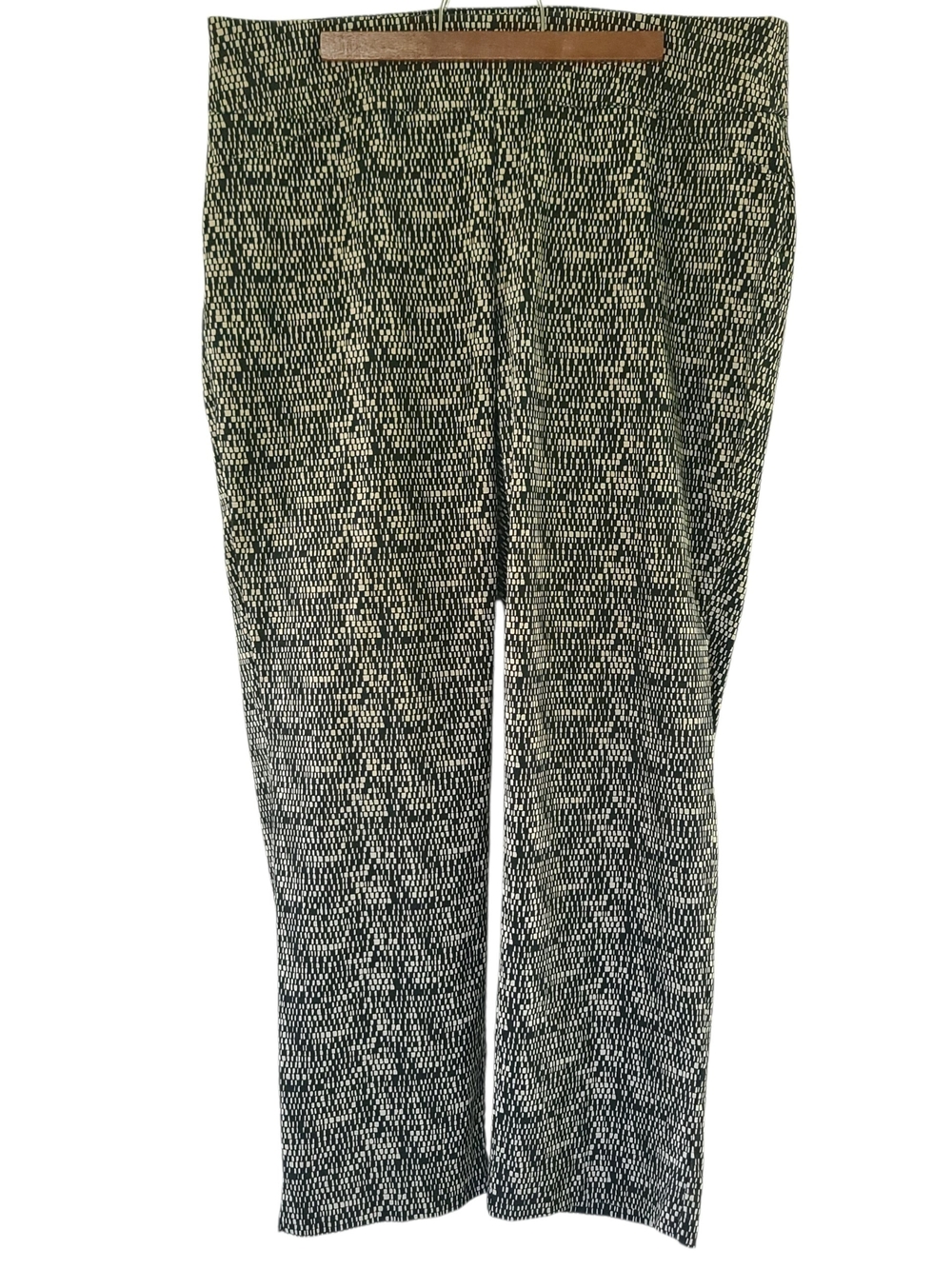 Charter Club Cambridge Slim Black and White Wide Leg Pants Size 16W